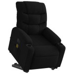 vidaXL Fotoliu electric de masaj rabatabil cu ridicare, negru, textil