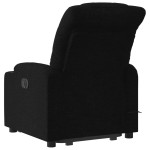 vidaXL Fotoliu electric de masaj rabatabil cu ridicare, negru, textil