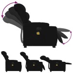 vidaXL Fotoliu electric de masaj rabatabil cu ridicare, negru, textil