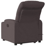vidaXL Fotoliu electric masaj rabatabil cu ridicare maro închis textil vidaXL Fotoliu electric masaj rabatabil cu ridicare maro închis textil