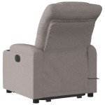 vidaXL Fotoliu electric masaj rabatabil cu ridicare, gri taupe, textil