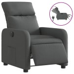 vidaXL Fotoliu rabatabil electric, gri închis, material textil