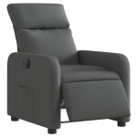 vidaXL Fotoliu rabatabil electric, gri închis, material textil