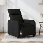 vidaXL Fotoliu rabatabil electric, negru, material textil