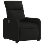 vidaXL Fotoliu rabatabil electric, negru, material textil