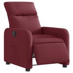 vidaXL Fotoliu rabatabil electric, roșu vin, material textil