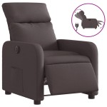 vidaXL Fotoliu rabatabil electric, maro închis, material textil