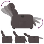 vidaXL Fotoliu rabatabil electric, maro închis, material textil