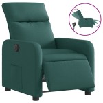 vidaXL Fotoliu rabatabil electric, verde închis, material textil vidaXL Fotoliu rabatabil electric, verde închis, material textil
