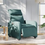 vidaXL Fotoliu rabatabil electric, verde închis, material textil vidaXL Fotoliu rabatabil electric, verde închis, material textil