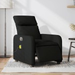 vidaXL Fotoliu electric de masaj rabatabil, negru, textil vidaXL Fotoliu electric de masaj rabatabil, negru, textil