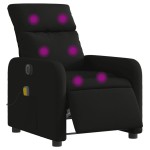 vidaXL Fotoliu electric de masaj rabatabil, negru, textil vidaXL Fotoliu electric de masaj rabatabil, negru, textil