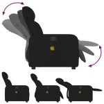 vidaXL Fotoliu electric de masaj rabatabil, negru, textil vidaXL Fotoliu electric de masaj rabatabil, negru, textil