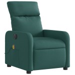 vidaXL Fotoliu electric de masaj rabatabil, verde închis, textil vidaXL Fotoliu electric de masaj rabatabil, verde închis, textil