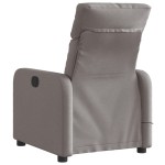 vidaXL Fotoliu electric de masaj rabatabil, gri taupe, textil