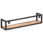 vidaXL Rafturi de perete, 2 buc., 80 cm, lemn de mango nefinisat