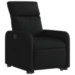 vidaXL Fotoliu rabatabil cu ridicare pe verticală, negru, textil