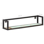 vidaXL Rafturi de perete, 2 buc., 80 cm, lemn masiv reciclat
