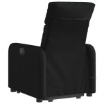 vidaXL Fotoliu rabatabil de masaj, cu ridicare, negru, material textil