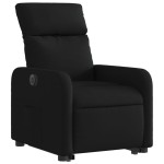 vidaXL Fotoliu electric rabatabil cu ridicare, negru, textil