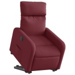 vidaXL Fotoliu electric rabatabil cu ridicare, roșu vin, textil