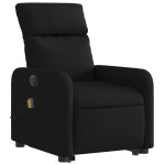vidaXL Fotoliu electric de masaj rabatabil cu ridicare, negru, textil