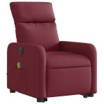 vidaXL Fotoliu de masaj electric rabatabil cu ridicare roșu vin textil vidaXL Fotoliu de masaj electric rabatabil cu ridicare roșu vin textil