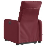 vidaXL Fotoliu de masaj electric rabatabil cu ridicare roșu vin textil vidaXL Fotoliu de masaj electric rabatabil cu ridicare roșu vin textil