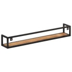 vidaXL Rafturi de perete, 2 buc., 120 cm, lemn de mango nefinisat