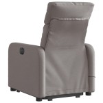 vidaXL Fotoliu electric masaj rabatabil cu ridicare, gri taupe, textil