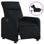 vidaXL Fotoliu rabatabil electric, negru, piele ecologică