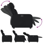 vidaXL Fotoliu rabatabil electric, negru, piele ecologică