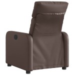 vidaXL Fotoliu rabatabil electric, maro, piele ecologică