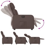 vidaXL Fotoliu rabatabil electric, maro, piele ecologică