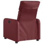 vidaXL Fotoliu rabatabil electric, roșu vin, piele ecologică