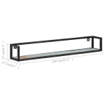 vidaXL Rafturi de perete, 2 buc., 120 cm, lemn masiv reciclat
