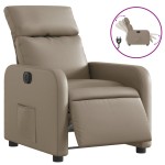 vidaXL Fotoliu rabatabil electric, cappuccino, piele ecologică