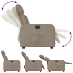 vidaXL Fotoliu rabatabil electric, cappuccino, piele ecologică