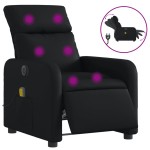 vidaXL Fotoliu electric de masaj rabatabil, negru, piele ecologică vidaXL Fotoliu electric de masaj rabatabil, negru, piele ecologică