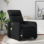 vidaXL Fotoliu electric de masaj rabatabil, negru, piele ecologică vidaXL Fotoliu electric de masaj rabatabil, negru, piele ecologică