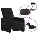 vidaXL Fotoliu electric de masaj rabatabil, negru, piele ecologică vidaXL Fotoliu electric de masaj rabatabil, negru, piele ecologică