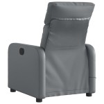 vidaXL Fotoliu de masaj electric rabatabil, gri, piele ecologică vidaXL Fotoliu de masaj electric rabatabil, gri, piele ecologică