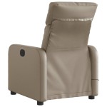 vidaXL Fotoliu electric masaj rabatabil, cappuccino, piele ecologică