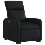 vidaXL Fotoliu rabatabil electric cu ridicare, negru, piele ecologică