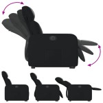 vidaXL Fotoliu rabatabil electric cu ridicare, negru, piele ecologică