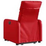 vidaXL Fotoliu rabatabil electric cu ridicare, roșu, piele ecologică
