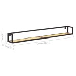 vidaXL Rafturi de perete, 2 buc., 160 cm, lemn masiv reciclat