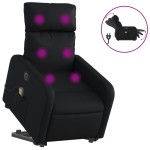 vidaXL Fotoliu electric masaj rabatabil cu ridicare, negru