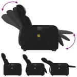 vidaXL Fotoliu electric masaj rabatabil cu ridicare, negru