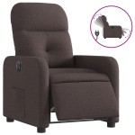 vidaXL Fotoliu rabatabil electric, maro închis, material textil